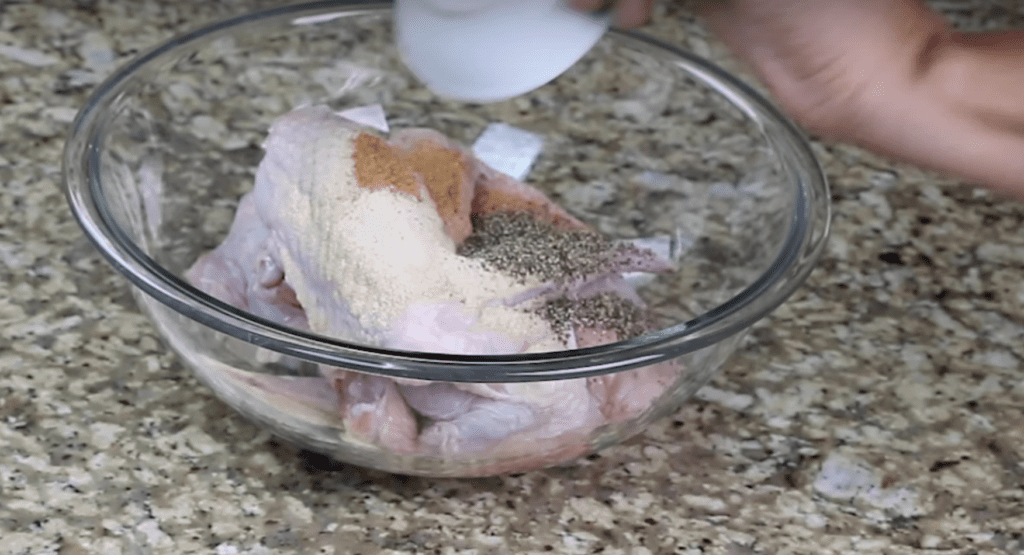 seasoning the turkey wings